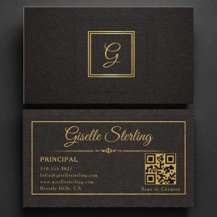 Cartão De Visita Código QR Monogramado Principal