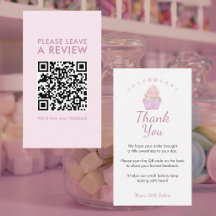 Código QR para deixar uma avaliação de Cupcake com