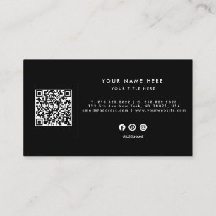 Cartão De Visita Código QR para Design de logotipo profissional
