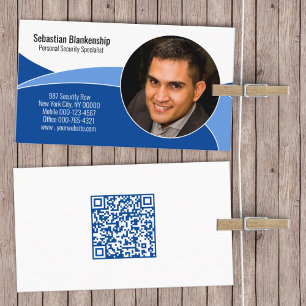 Cartão De Visita Código QR personalizado de foto profissional de se