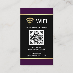 Cartão De Visita Código QR Personalizado de Senha de Rede Wifi Mode