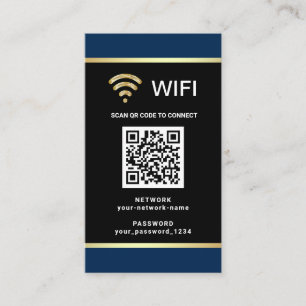 Cartão De Visita Código QR Personalizado de Senha de Rede Wifi Mode