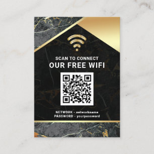 Cartão De Visita Código QR Personalizado de Wi-Fi com Senha