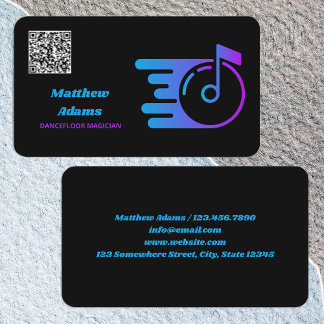 Cartão De Visita Código QR personalizado DJ