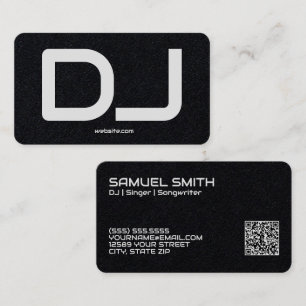 Cartão De Visita Código QR Personalizado DJ Premium