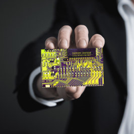 Cartão De Visita Código QR personalizado do Conselho de Circuito Im