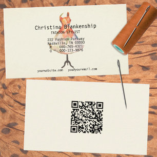 Cartão De Visita Código QR personalizado do Mannequin Torso do Desi