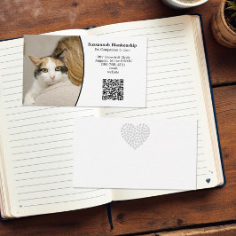 Cartão De Visita Código QR personalizado do Pet Care e foto