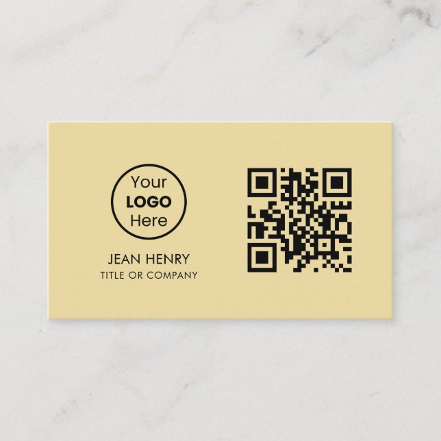 Cartão De Visita Código QR personalizado Logotipo comercial | Profi (Frente)