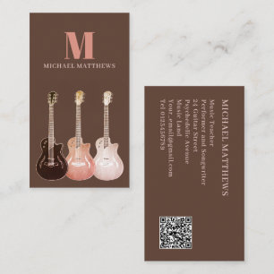 Cartão De Visita Código QR personalizado para músico profissional d