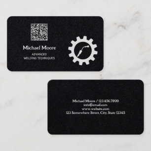 Cartão De Visita Código QR Personalizado Premium de Soldadura