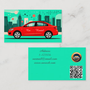 Cartão De Visita Código QR personalizado profissional de aluguer de