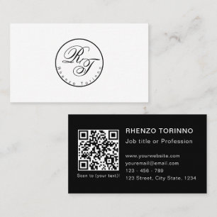 Cartão De Visita Código QR personalizável - Versão moderna