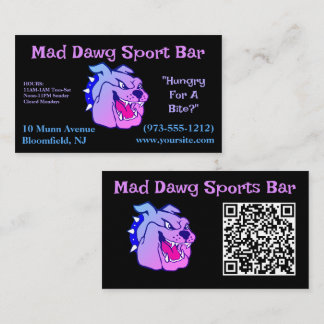 Cartão De Visita Código QR Preto