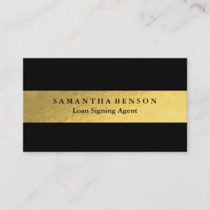 Cartão De Visita Código QR Preto Dourado Elegante Personalizado
