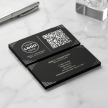 Código QR Preto e Branco Moderno | Art Déco de Lux