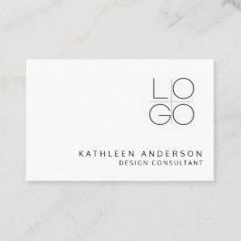 Cartão De Visita CÓDIGO QR preto e branco profissional mínimo