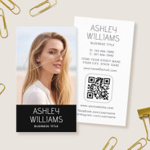 Código QR Preto Elegante Moderno Personalizado com