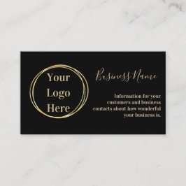 Cartão De Visita Código QR Preto Minimalístico Moderno Dourado