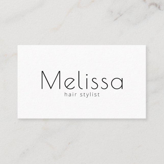 Cartão De Visita Código QR preto mínimo moderno (Frente)