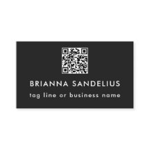 Código QR Preto Moderno Texto Personalizado Profis