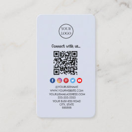 Cartão De Visita Código Qr Professional Mídia social Conecte-se con