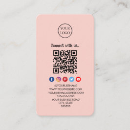 Cartão De Visita Código Qr Professional Mídia social Conecte-se con