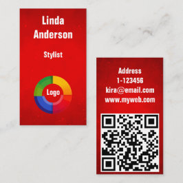 Cartão De Visita Código QR profissional com nome personalizado