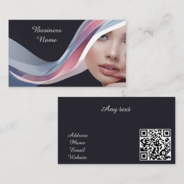 Cartão De Visita Código QR profissional de beleza personalizada