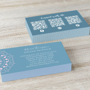 Cartão De Visita Código Qr Profissional de Chic Moderno Personaliza