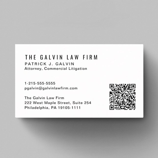 Cartão De Visita Código QR profissional - Funcionário (Capture attention, make connections, and leave a lasting impression with our modern QR business card)