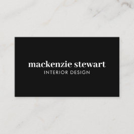 Cartão De Visita Código QR profissional preto moderno