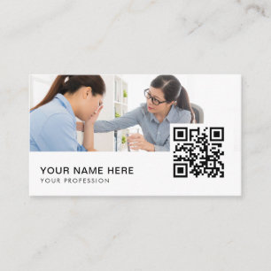 Cartão De Visita Código QR psicólogo