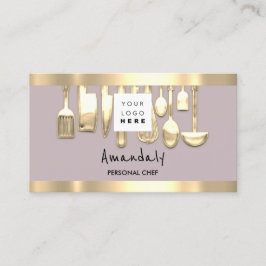 Cartão De Visita Código QR Restaurante do Cozinhar de Chef Pessoal 