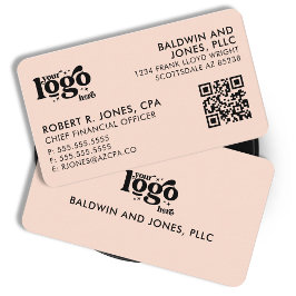 Cartão De Visita Código QR Seu Logotipo Simples Design Genérico Bra