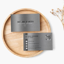 Código QR Simples de Aço Mínimo e Bruto Metálico