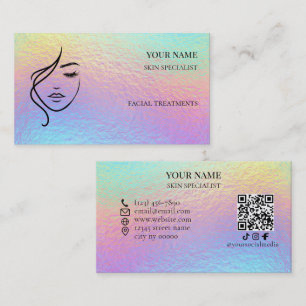 Cartão De Visita Código QR Skin care & Beauty Salon