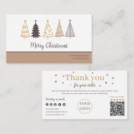 Cartão De Visita Código QR social de férias moderno, obrigado empre