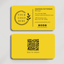 Cartão de Visita Código QR Social Media Corporativ