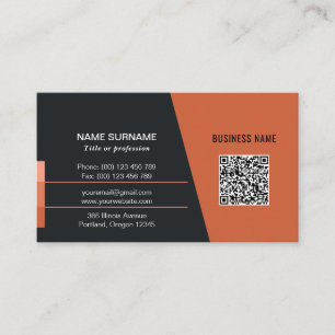 Cartão De Visita código QR vermelho logotipo profissional de mídi