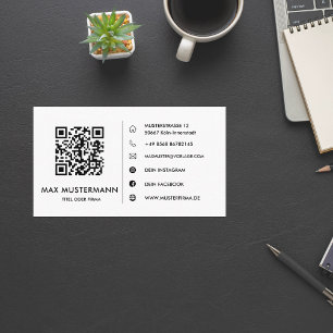 Cartão De Visita Código QR Visitenkarte Selbst Gestalten