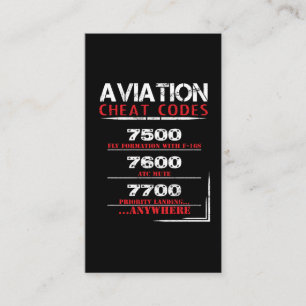 Cartão De Visita Códigos da fraude da aviação - camiseta engraç