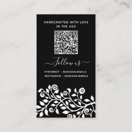 Cartão De Visita Códigos QR personalizados Barras pretas Placas de