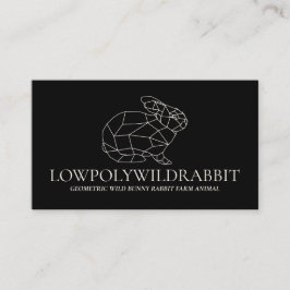 Cartão De Visita Coelho de coelho negro de bolinho branco