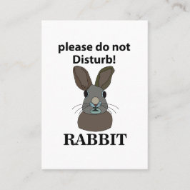 Cartão De Visita Coelho Por Favor Não Incomodar Coelho Engraçado