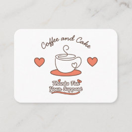 Cartão De Visita Coffee and Cake Business Loyalty Card