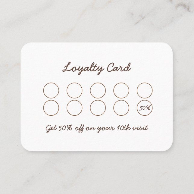 Cartão De Visita Coffee and Cake Business Loyalty Card (Verso)
