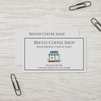 Cartão De Visita Coffee Shop Cafe Business Card