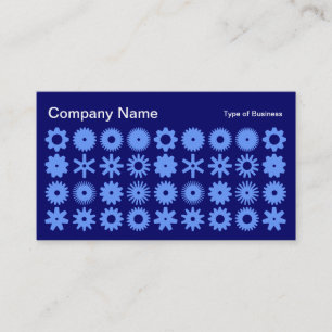 Cartão De Visita Cogs - Azul-bebê no Marinho profundo