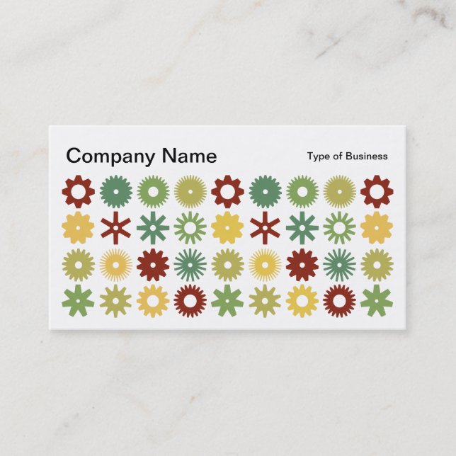 Cartão De Visita Cogs - Cores 03 (Frente)